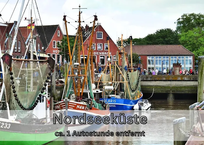 Serviced  Nautilus  Großer Balkon Einbauküche Neubau 74 Qm Free Wifi 2 Schlafzimmer Apartamento Papenburg